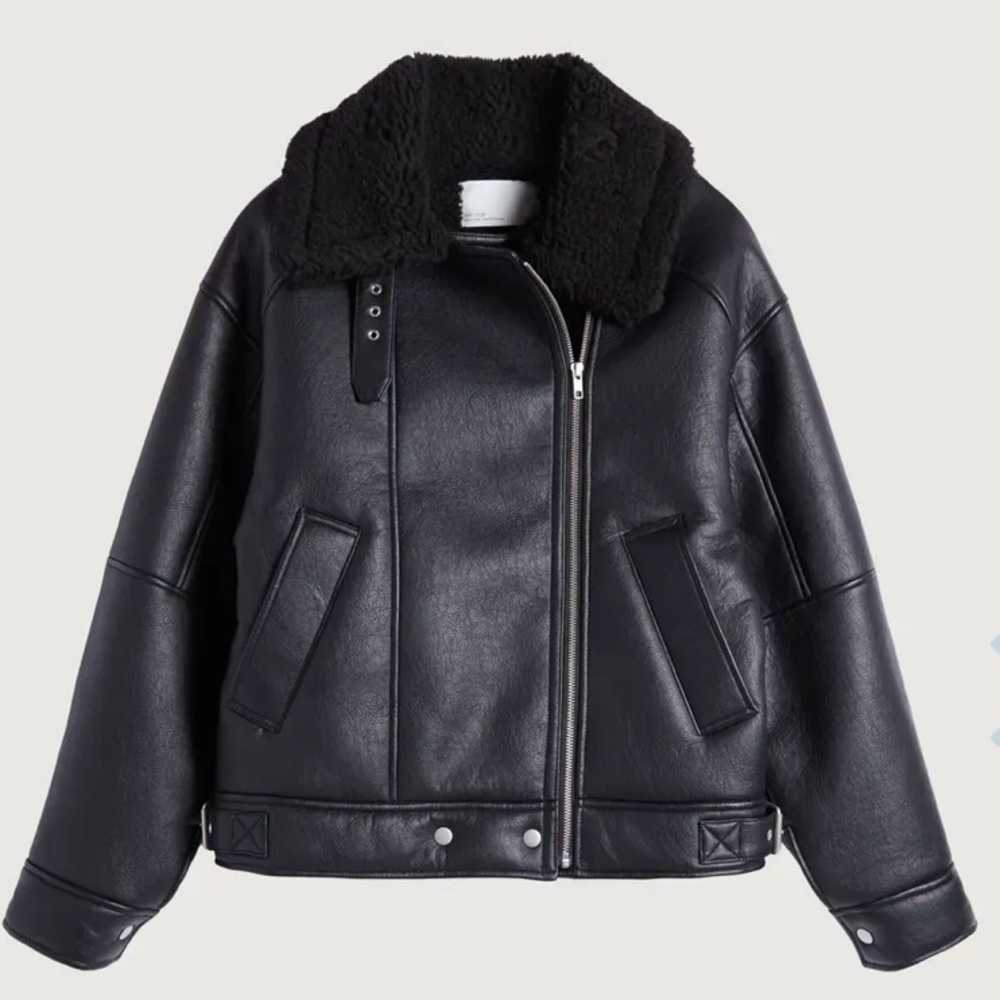 Oversized Sherpa Aviator Jacket
